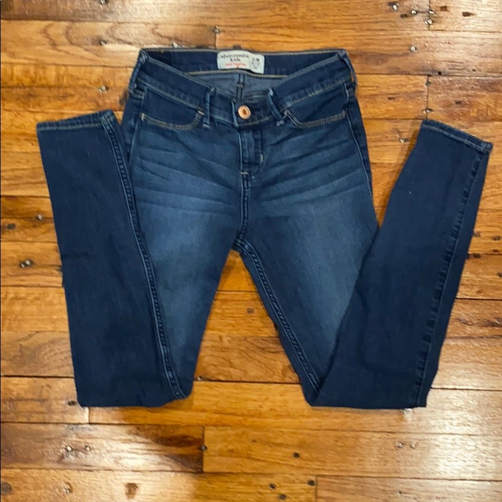 blue denim jean leggings